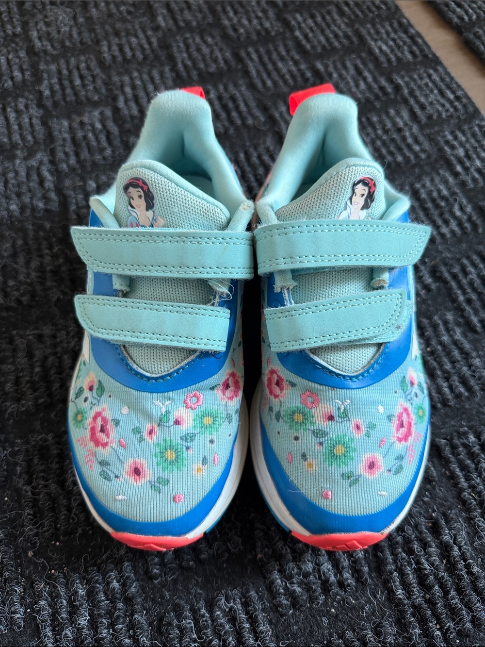 adidas Originals Girls Aqua Floral Velcro Sneakers